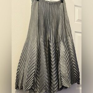 Beautiful Silver Pleated Skirt